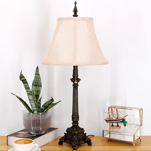 Farmhouse Table Lamp Antique Fabric lamp