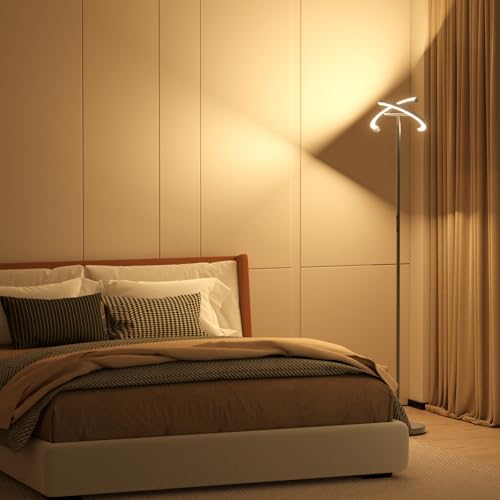 Gunmetal Gray LED Floor Lamp