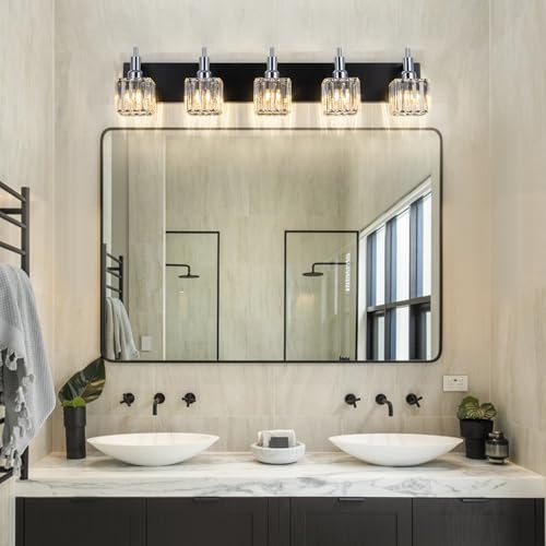 Black Chrome Bathroom Vanity Lights