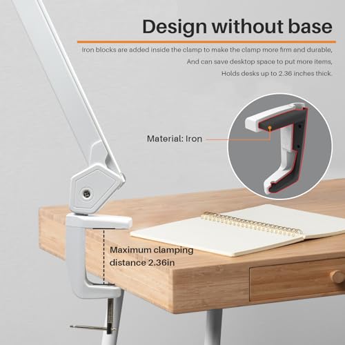 20 Inch LED Desk Lamp with Clamp