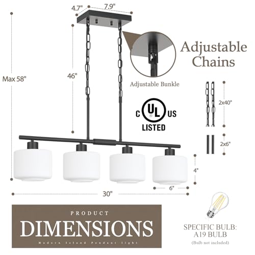 4 Light Kitchen Island Lighting