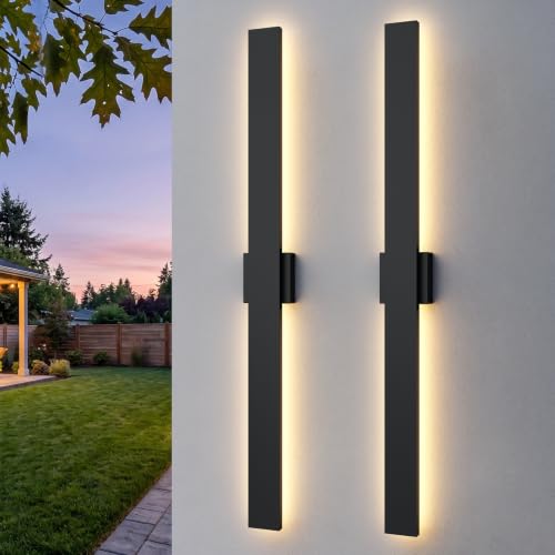 2 Pack LED Outdoor Wall Sconce Dimmable (47.2in)