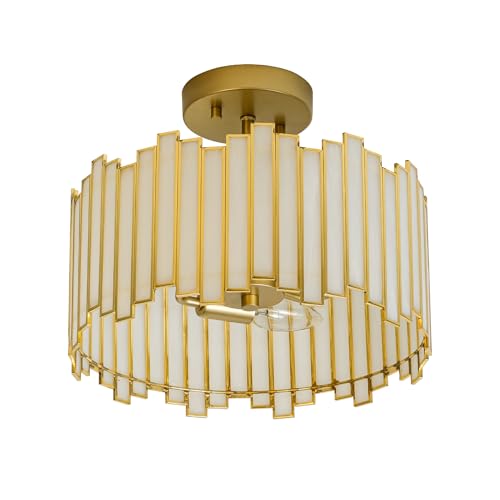 Gold Ceiling Light Fixture Drum Shape