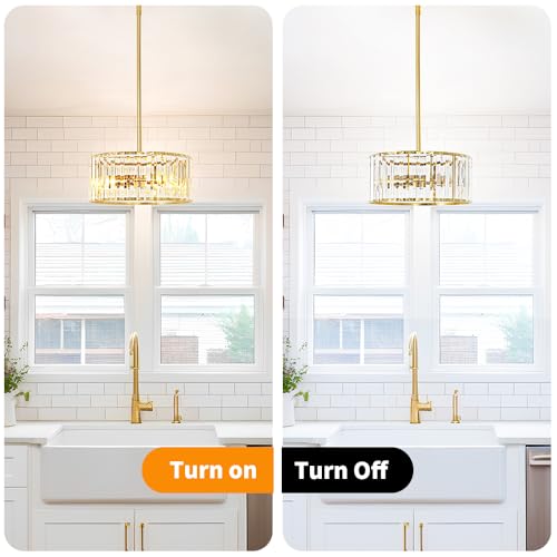 Gold Crystal Chandelier for Dining Room