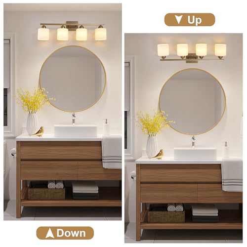 Milk Glass Vanity Lights for Bathroom