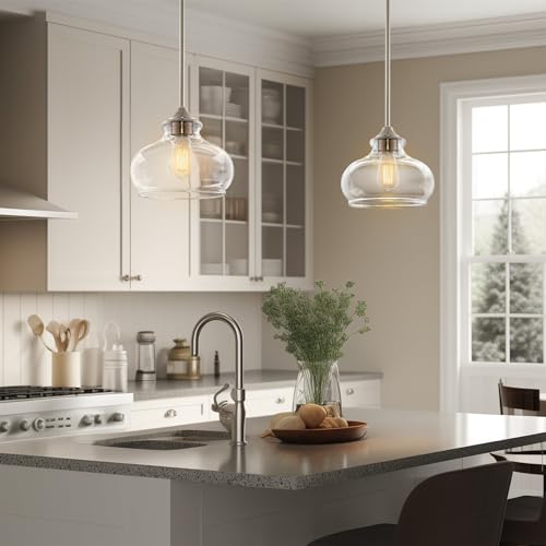 Harlow 9" Modern Schoolhouse Pendant Light for Ktichen Island