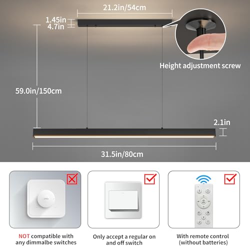 Modern LED Linear Pendant Light