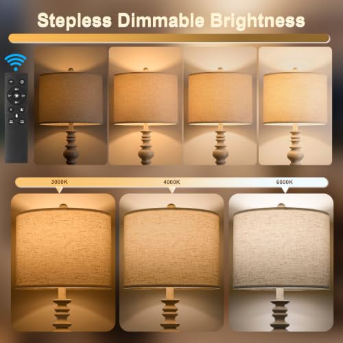 64.25" Farmhouse Floor Lamp with Remote (Warm White)