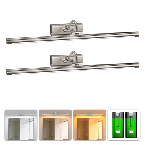 Modern Bathroom Vanity Light 24 inch Brushed Nickel 2Pack
