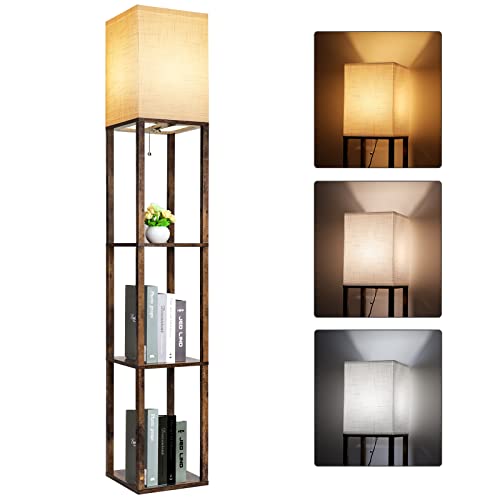 Floor Lamp with Shelves