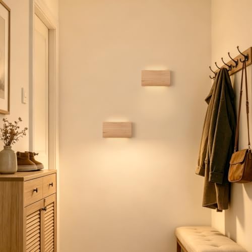 Natural Wood LED Wall Sconce