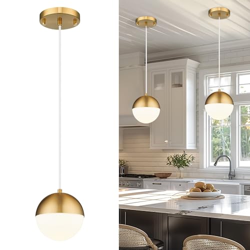 6 inch Brushed Gold Pendant Light Fixtures
