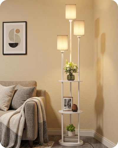 Floor Lamp with Shelves