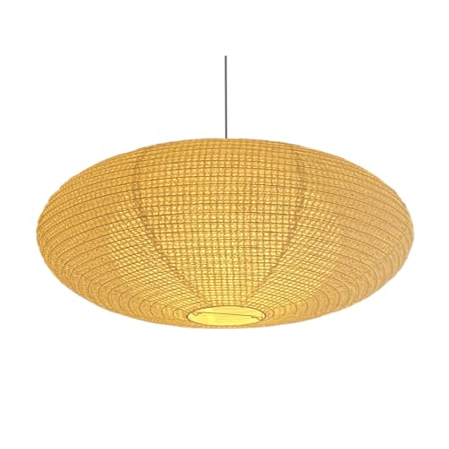 19.69Inch) Double-Layer Paper Lamp Shade, White Oblate Paper Lantern Pendant Light Shade,Bohemian Folding Ceiling light Shade, Paper Lantern Lamp Shade for Bedroom,Apartment (19.69inches)