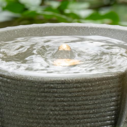 9.84” H Small Outdoor Water Fountain Made with Eco