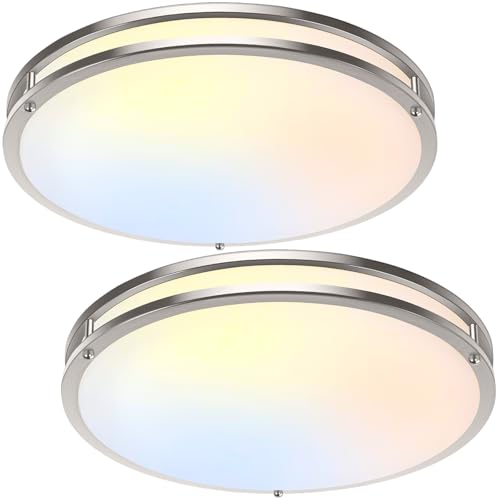 18inch 50W LED Flush Mount Ceiling Lights 5600lm Super Bright (2 Count)