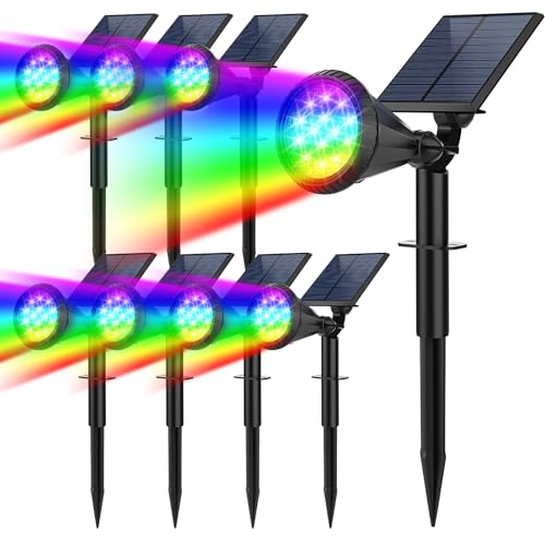 Solar Spot Lights Outdoor Color Changing (8 Count)