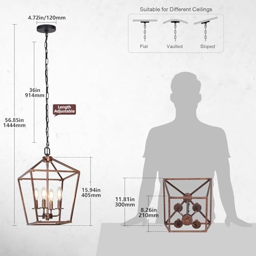 4 Light Rustic Chandelier