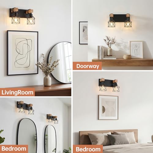 2 Light Farmhouse Vanity Light Fixture