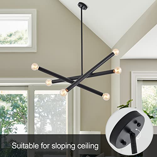 Black Sputnik Chandelier for Dining Room