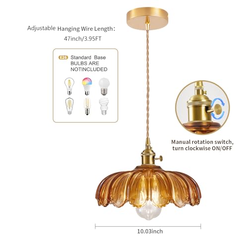 Glass Pendant Light Vintage Light Fixtures