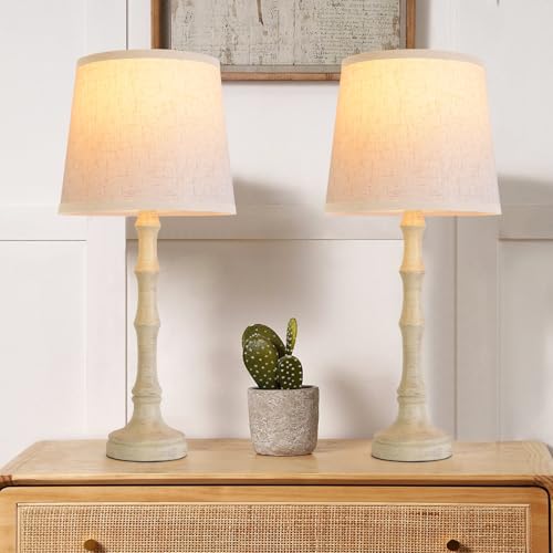 Lamps Set of 2 Modern Farmhouse Table Lamp Bedside Reading Lamps Living Room End Tables Set Lamps for Night Stands Bedroom Night Lamp (2 Count)