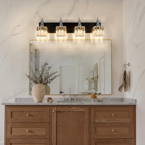 Black Chrome Bathroom Vanity Lights