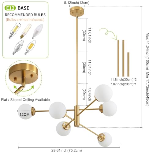Chandeliers for Dining Room Gold 6
