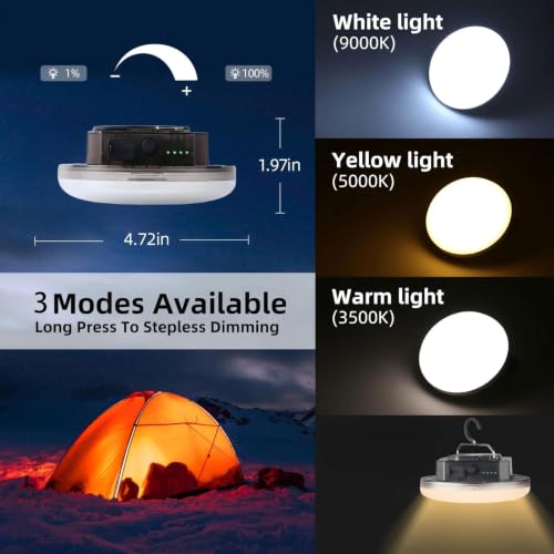 Rechargeable Camping Tent Light Portable LED Lights
