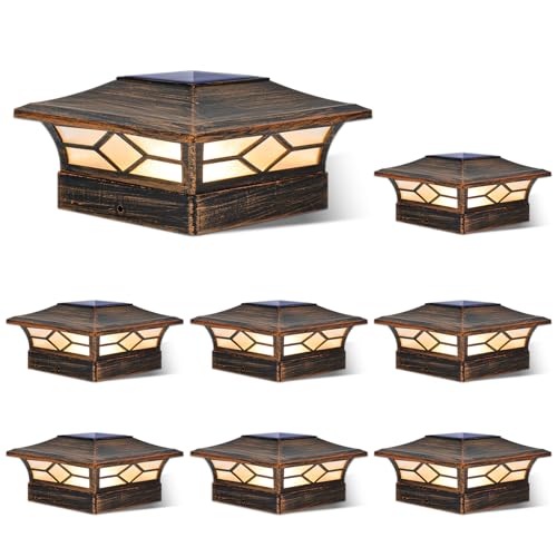 Solar Post Cap Lights Outdoor 8pack (8 Count)