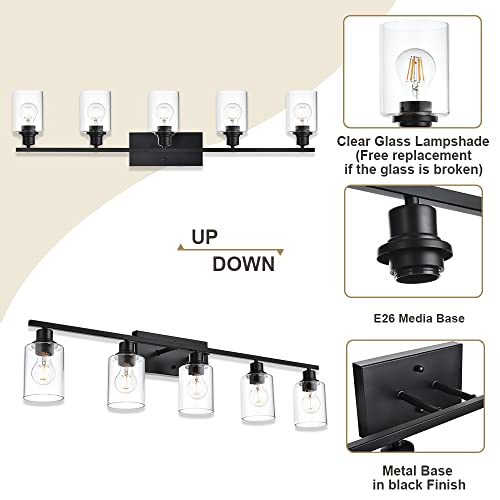 5 Light Modern Bathroom Lighting Fixtures