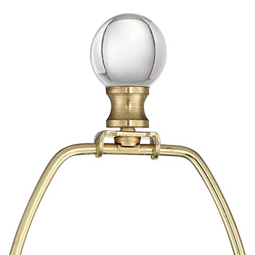 32 1 2" Large Buffet Table Lamp Gold Halston Brass Crystal Skinny
