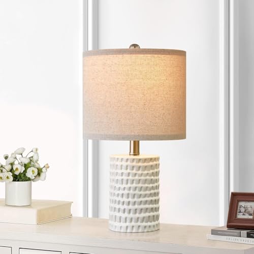 Farmhouse Ceramic Table Lamp for Living Room Bedside Lamps for Bedroom Nightstand Lamp End Table Lamps