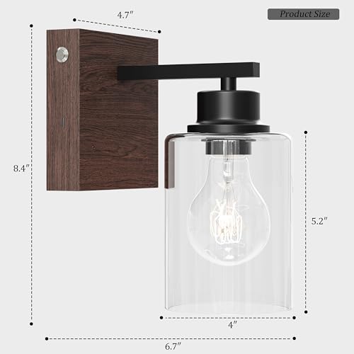Wireless Battery Operated Wall Sconce Set of 2 with Remote Control