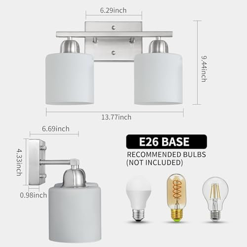 Brushed Nickel Bathroom Light