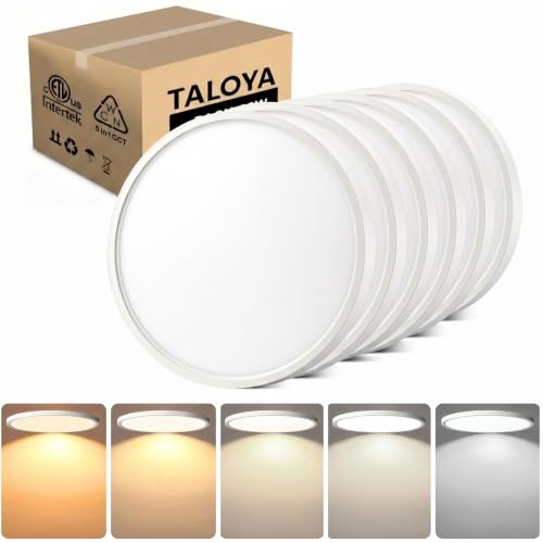 6 Pack 15.8" LED Flush Mount Ceiling Light Fixture (6 Count)