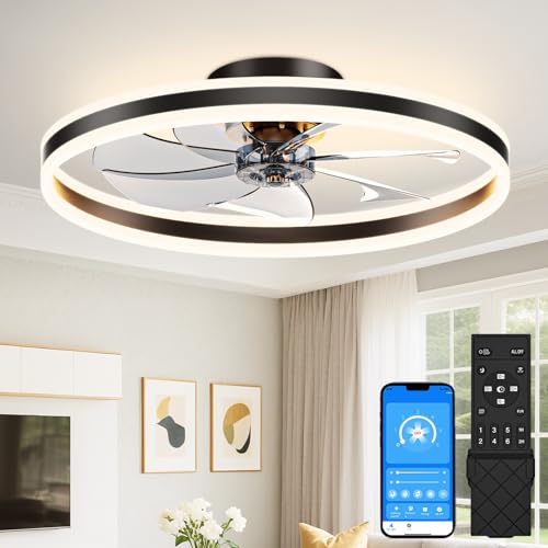 Low Profile Ceiling Fans with Lights and Remote