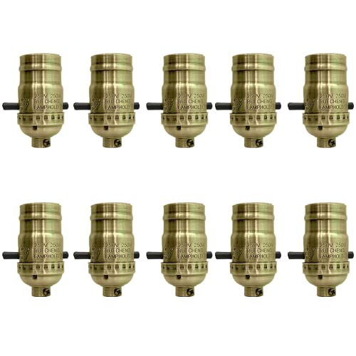 Push Through Lamp Socket for Incandescent or LED Bulbs