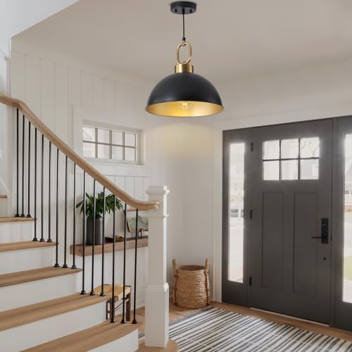 2 Pack Black Hanging Pendant Light Fixture (2 Count)