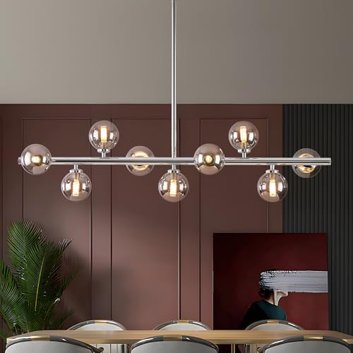 Mid Century Modern Glass Globe Sputnik Chandelier