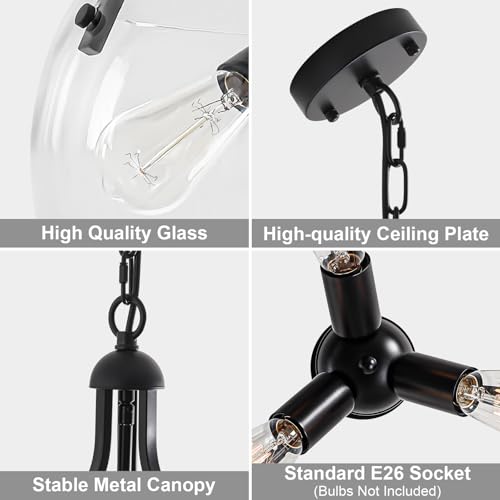 3 Lights Modern Pendant Lights Kitchen Island