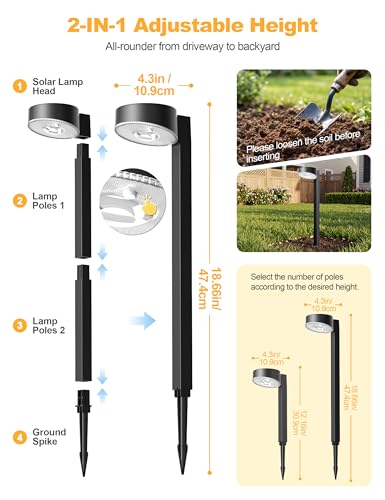 8 Pack Solar Pathway Lights Outdoor (8 Count)