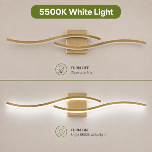 Modern Vanity Lights Dimmable Bathroom Light Fixtures Over Mirror Bathroom LED Vanity Light for Bathroom Living Room