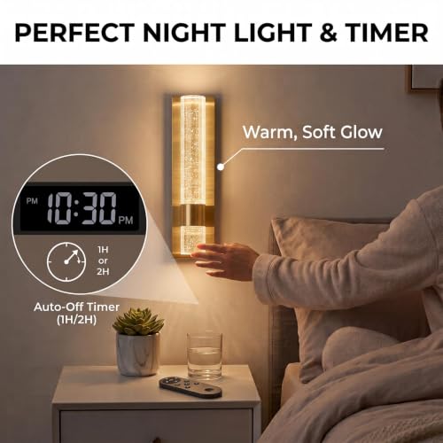 Gold Battery Operated Wall Sconce Set of 2 (2 Count)