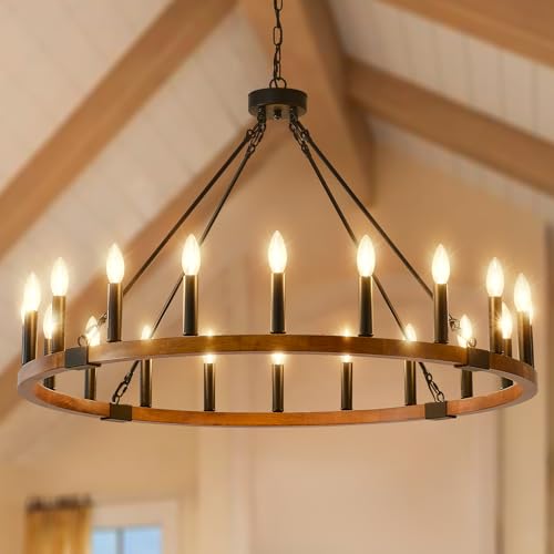 40" Wood Chandelier 20