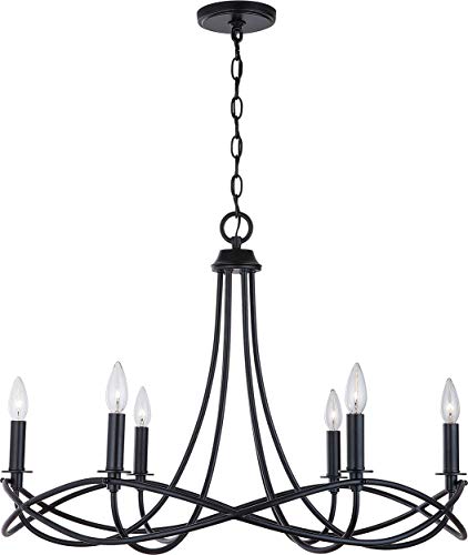 Capital Lighting 431661MB Sonnet Waving Metal Frame Candle Chandelier