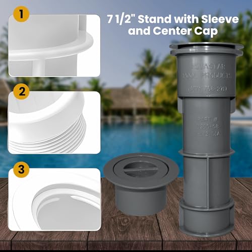 Heavy Duty Pro Premium Swimming Pool Umbrella Stand with Sleeve and Center Cap