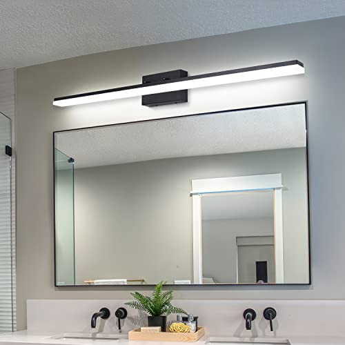 48in Modern LED Vanity Lights for Bathroom Black