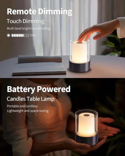 4" RGB Black Cordless Table Lamp 2
