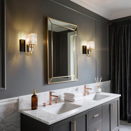 Modern Crystal Wall Sconce with Plug